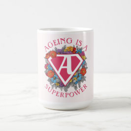 Åldrandet är en supermakts födelsedag kaffemugg