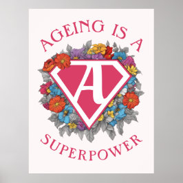 Åldrandet är en supermakts födelsedag poster