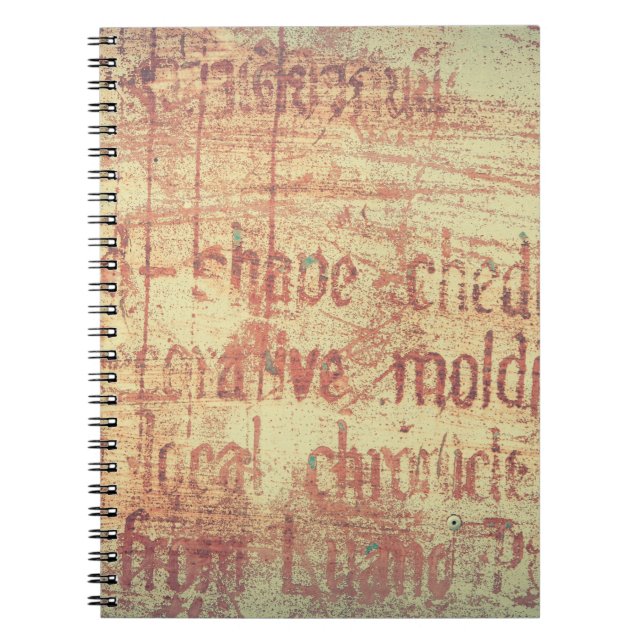 Åldras aluminiumbakgrund anteckningsbok (Framsidan)