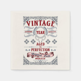 Åldras av vintage till Perfektion, födelsedag Pappersservett