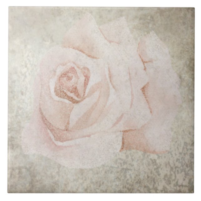 Åldras Botaniskt plattor - Aqua och Bone V7 Kakelplatta (Framsidan)