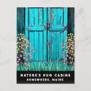 *~* Åldras Distress Wood Door AP49 QR Helg Vykort