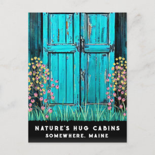 *~* Åldras Distress Wood Door AP49 QR Helg Vykort