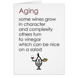 Åldras - en rolig grattis på födelsedagendikt hälsningskort