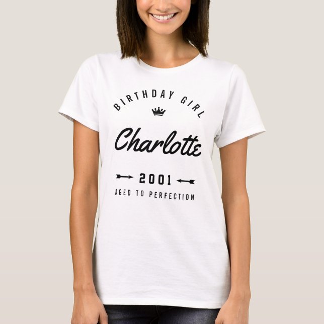 Åldras för födelsedagstjejer att prefektionera kla tröja (Framsida)