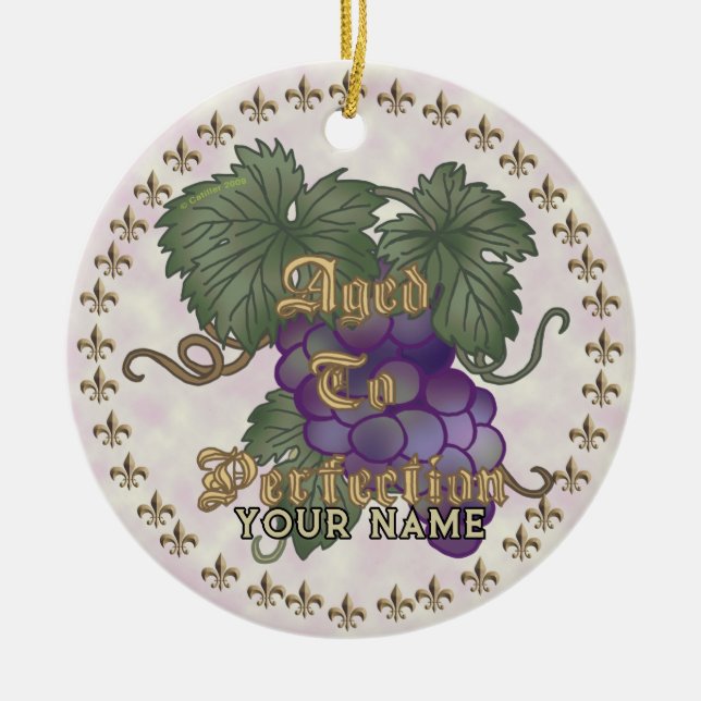 Åldras för grafik till Perfektion Julgransprydnad Keramik (Framsidan)