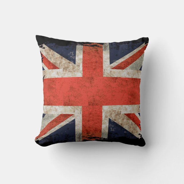 Åldras fragmenterad Union Jack Kudde (Framsida)