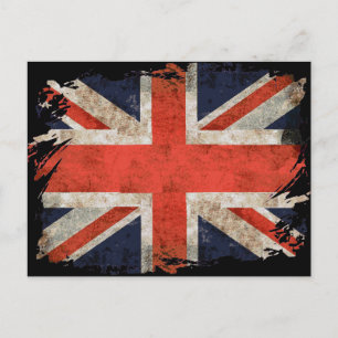 Åldras fragmenterad Union Jack Vykort