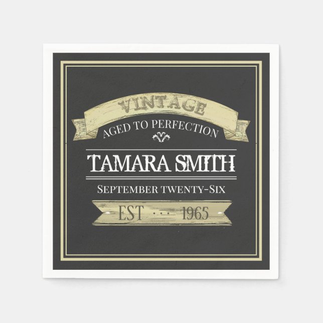 Åldras från födelsedagstid till Perfection Modern  Pappersservett (Framsidan)