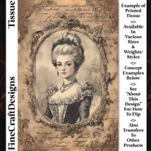 Åldras Fransk Baroque Porträtt Sepia CW8L Decoupag