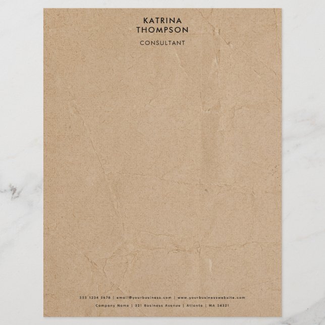 Åldras Kraft Papper Minimalist Business Corporate (Framsida)