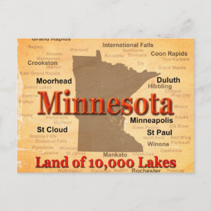 Åldras Minnesota State Pride Karta Vykort