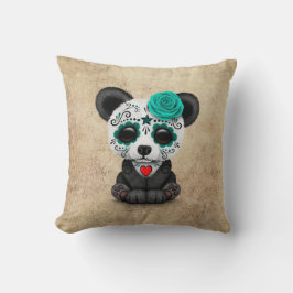 Åldras Panda för skalle för blåttday of the Kudde