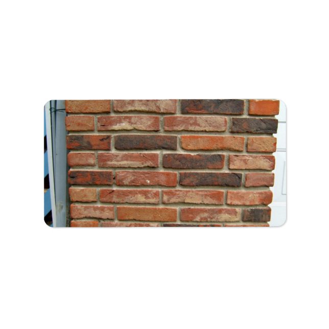 Åldras Red Brick Wall Struktur Adressetikett (Framsidan)