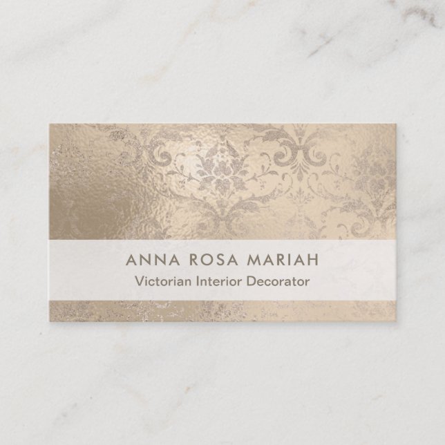 Åldras regnbågsskimrande damast för visitkort (Framsida)