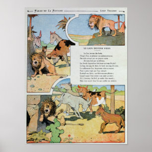 Åldras som är lejont, från fablarna poster