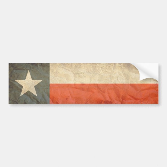 Åldras Texas flagga Bildekal (Framsidan)