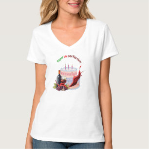 Åldras till födelsedag Vin & kummel T-Shirt