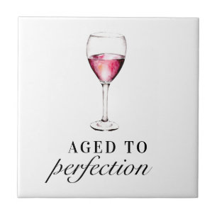 Åldras till Glas från Perfection Funny Birthday Vi Kakelplatta