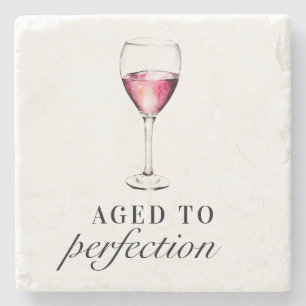 Åldras till Glas från Perfection Funny Birthday Vi Stenunderlägg