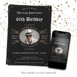 Åldras till Perfection Black Guld Classy 60:e föde Inbjudningar<br><div class="desc">Åldras till Perfection Black Guld Classy 60:e födelsedagsinbjudan. Fira en milstolpe-födelsedag i stil med vår Vintage Whiskey Label inspirerade till inbjudningsdesign. Den här designen inspireras av åldrasens elegans whisky och ger en aning sofistikering till ditt speciella tillfälle. Den vintage whiskey-etiketten visar firman som "åldras till perfektion", som fångar det väsentliga...</div>