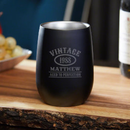 Åldras till Perfection Black Stemless Vin Glass
