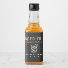 Åldras till Perfection Black Whiskey-Födelsedagsfe Spritflaskor Etikett