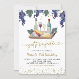 Åldras till Perfection Charcuterie Vuxen Birthday Inbjudningar