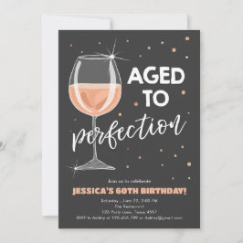 Åldras till Perfection Ro Vin Surprise Birthday Inbjudningar