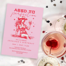 Åldras till Perfection Rosa Cowgirl Födelsedagsfes