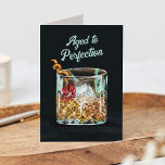 Åldras till "Perfection Top Shelf Whiskey Birthday Anteckningskort<br><div class="desc">Originalteckningar av ett whiskyglas med en vrid som lyder "Åldras till Perfektion" och inuti "Du är Top Shelf Grattis på födelsedagen". Perfektens invikta hälsningskort för alla delstenar på födelsedagen och över backe humor. Om du vill ha frågor om ändringar i anpassad design som gjorts av designern i oberoende kan du...</div>