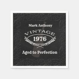 Åldras till Perfection Vin Birthday Pappersservett