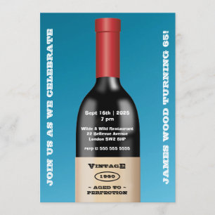 Åldras till Perfection Vintage Vin Födelsedag Inbjudningar