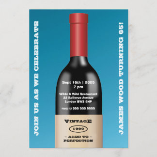 Åldras till Perfection Vintage Vin | Födelsedag Inbjudningar