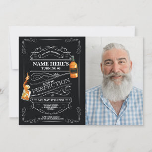 Åldras till Perfection Whiskey Photo 60:e alla åld Inbjudningar