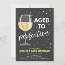 Åldras till Perfection White Vin Surprise Birthday