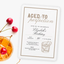 Åldras till Perfection White Whiskey-Födelsedagsfe