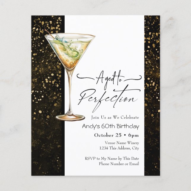 Åldras till Perfekt 60:e födelsedagsinbjudan (Framsida)