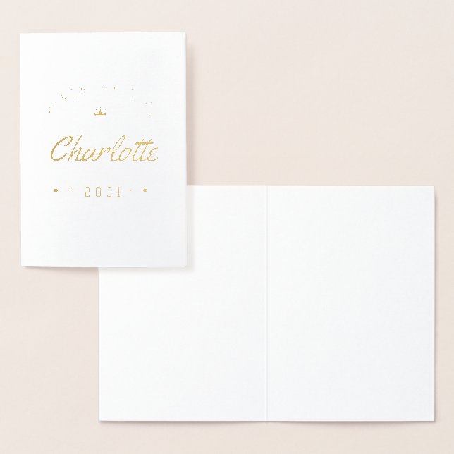 Åldras till perfekt Elegant för daglig flicka Folierat Kort (Display)