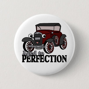 Åldras till Perfektion/ Antique Car Knapp