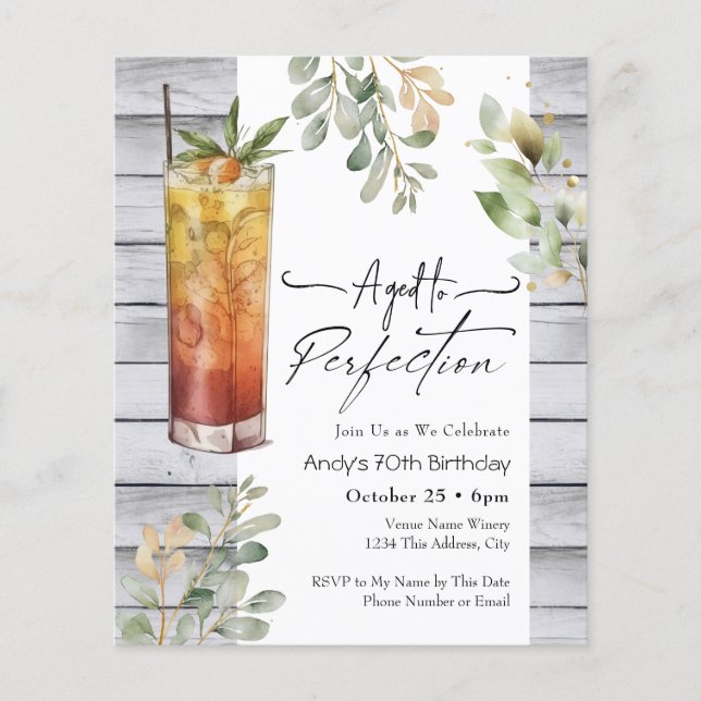 Åldras till Perfektion Blommigt 70:e födelsedag In (Framsida)