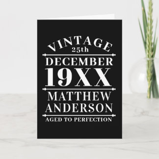 Åldras till Perfektion för Vintage av personlig Kort