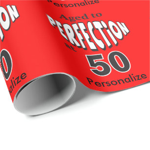 Åldras till perfektion på 50% pipe% den 50th presentpapper
