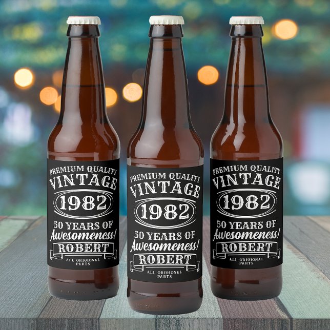 Åldras till Perfektion Personlig Vintage födelseda Ölflaska Etikett (Skapare uppladdad)