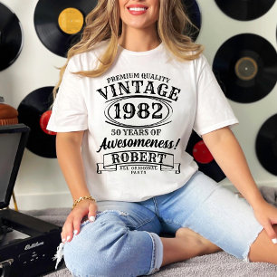 Åldras till Perfektion Personlig Vintage födelseda T Shirt