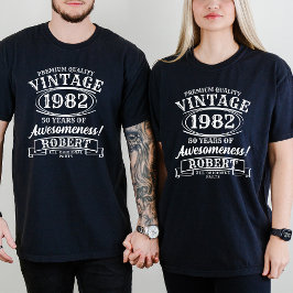 Åldras till Perfektion Personlig Vintage födelseda T Shirt
