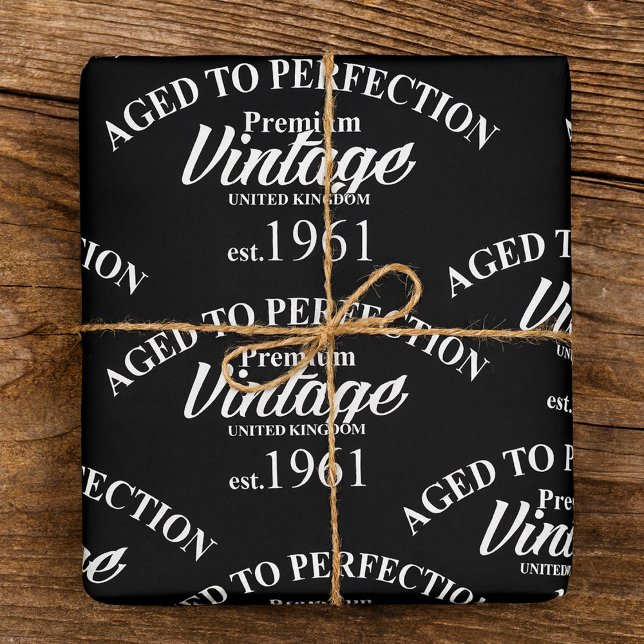 Åldras till Perfektion Premium Vintage 1961 Presentpapper (Skapare uppladdad)