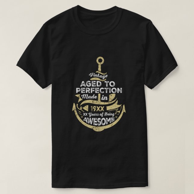 Åldras till perfektion som är utsatt för någon åld t shirt (Design framsida)