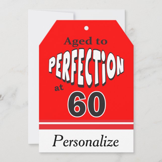 Åldras till Perfektion vid 60 | 60:e födelsedagen Kort (Framsida)