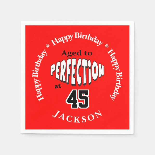 Åldras till Perfektion vid tionde Pappersservett (Framsidan)